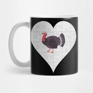 Jigsaw  Turkey Heart Design - Farm Animals Turkey Mug